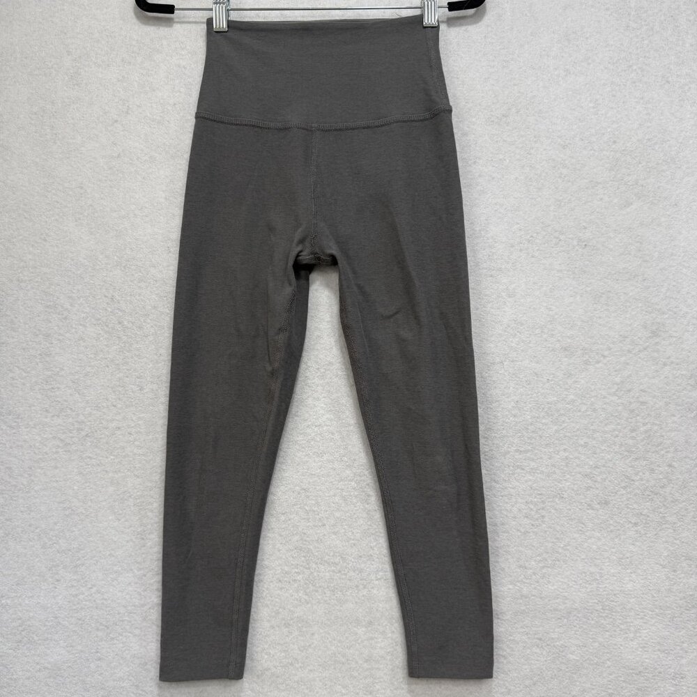 Beyond Yoga Leggings Womens Small Gray High Waist Stretch Activewear Made USA